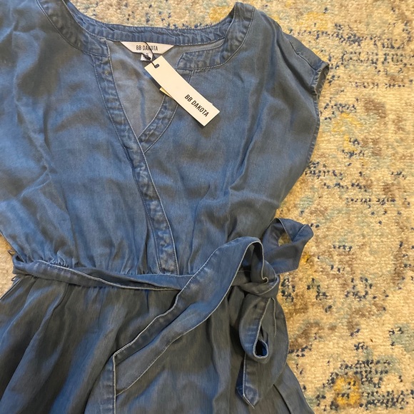 NWT BB Dakota Into the Indigo chambray wrap dress - Picture 8 of 13